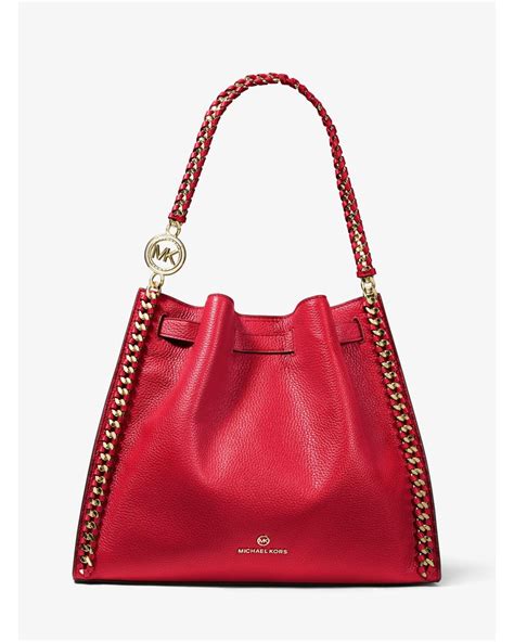 bright red michael kors red bag